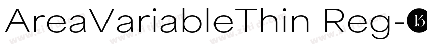 AreaVariableThin Reg字体转换